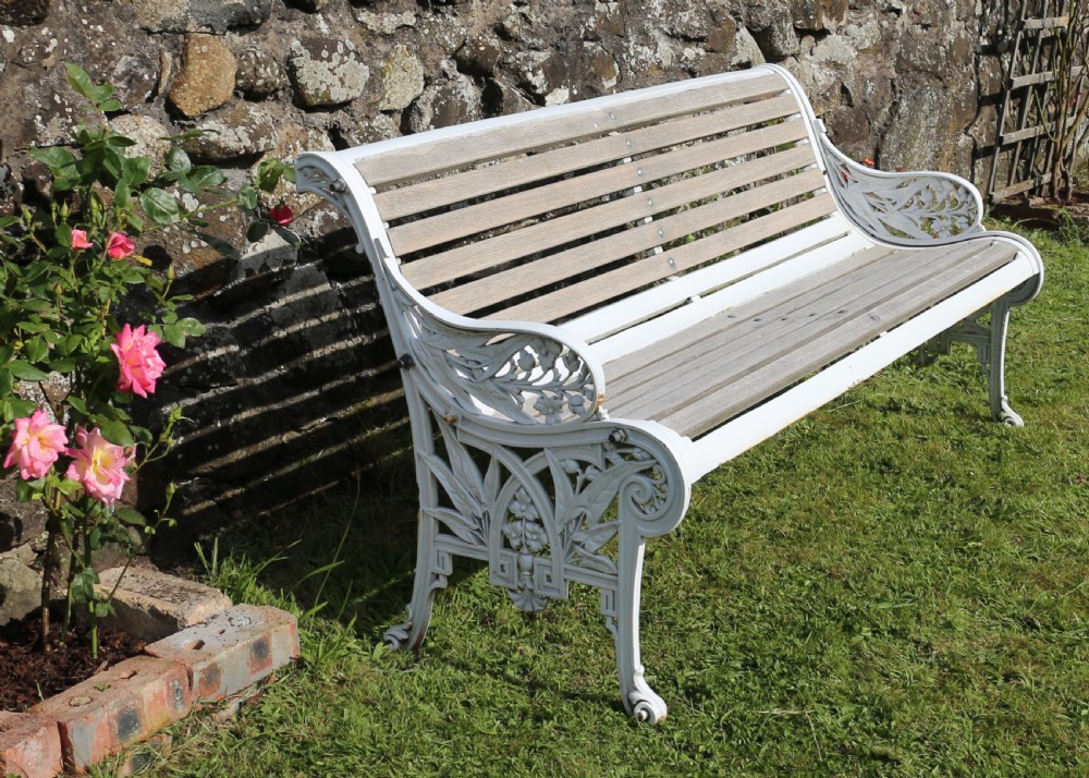 Victorian Cast Iron Garden Seat/Bench by John Finch View III