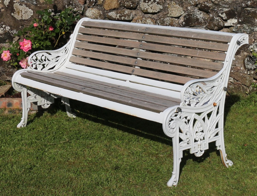 Victorian Cast Iron Garden Seat/Bench by John Finch View V