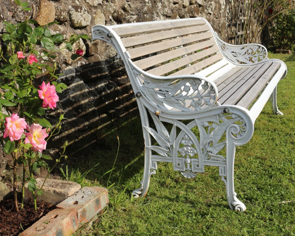 Victorian Cast Iron Garden Seat/Bench by John Finch View VII