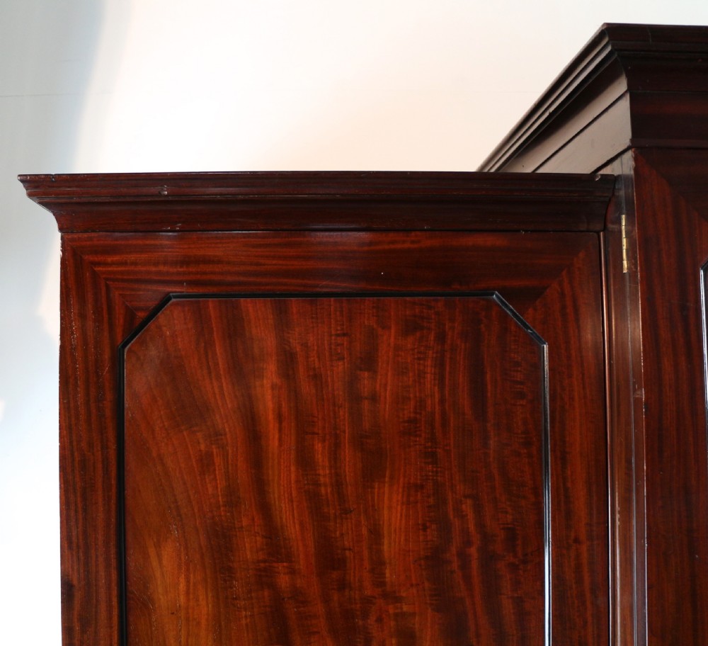 Regency Mahogany Gentleman’s Breakfront Linen Press Wardrobe View VII