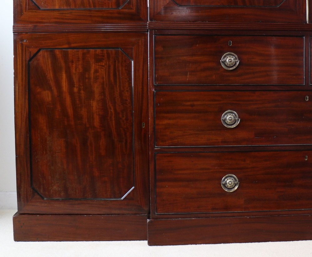 Regency Mahogany Gentleman’s Breakfront Linen Press Wardrobe View XI