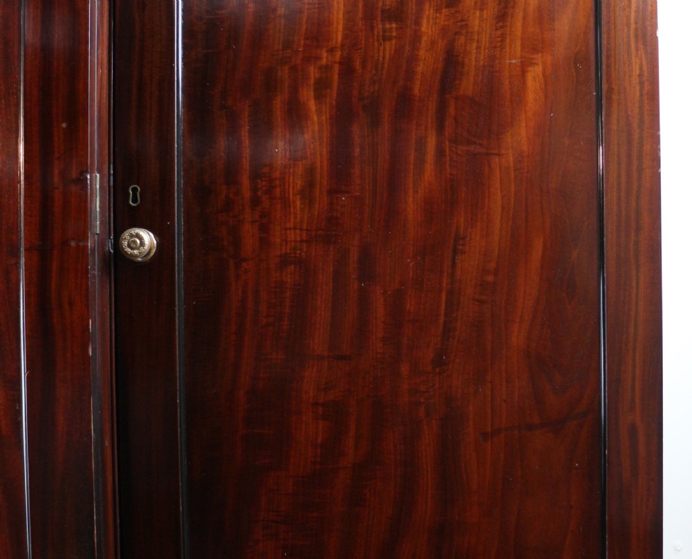 Regency Mahogany Gentleman’s Breakfront Linen Press Wardrobe View XVII