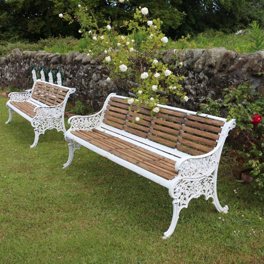 Pair of Victorian Cast Iron Garden Seats/Benches