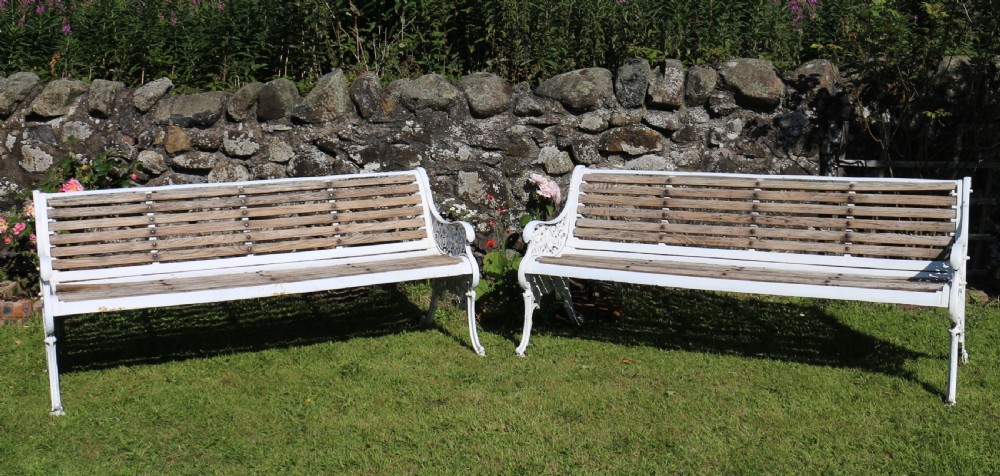 Pair of Victorian Cast Iron Garden Seats/Benches View II
