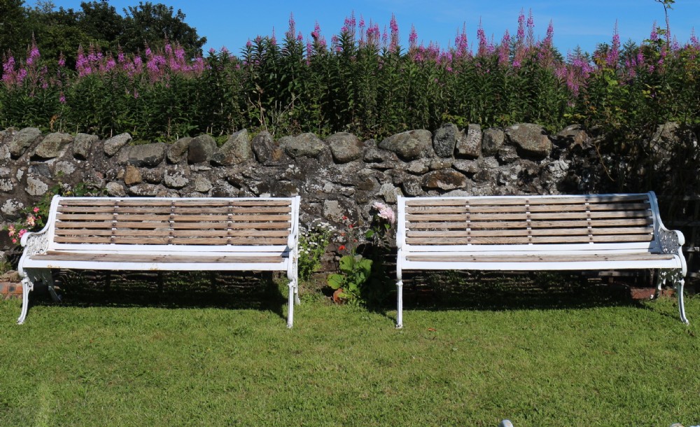Pair of Victorian Cast Iron Garden Seats/Benches View III