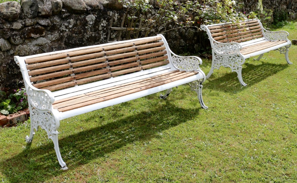Pair of Victorian Cast Iron Garden Seats/Benches View IV