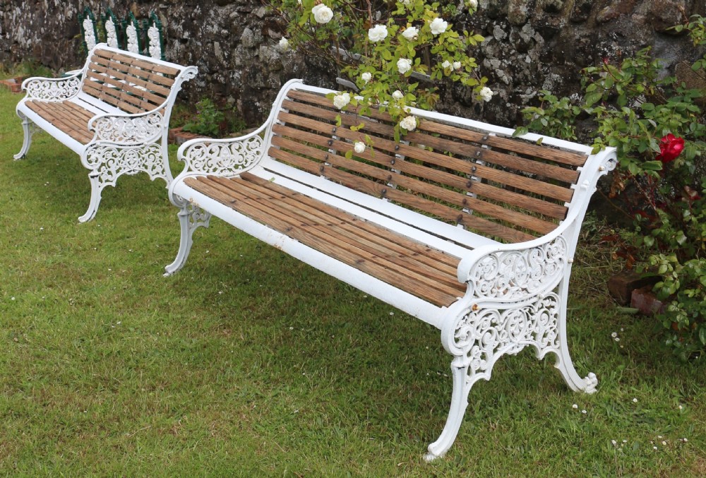Pair of Victorian Cast Iron Garden Seats/Benches View V