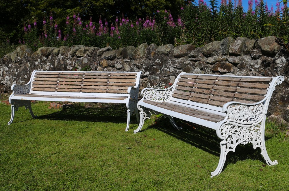 Pair of Victorian Cast Iron Garden Seats/Benches View VI