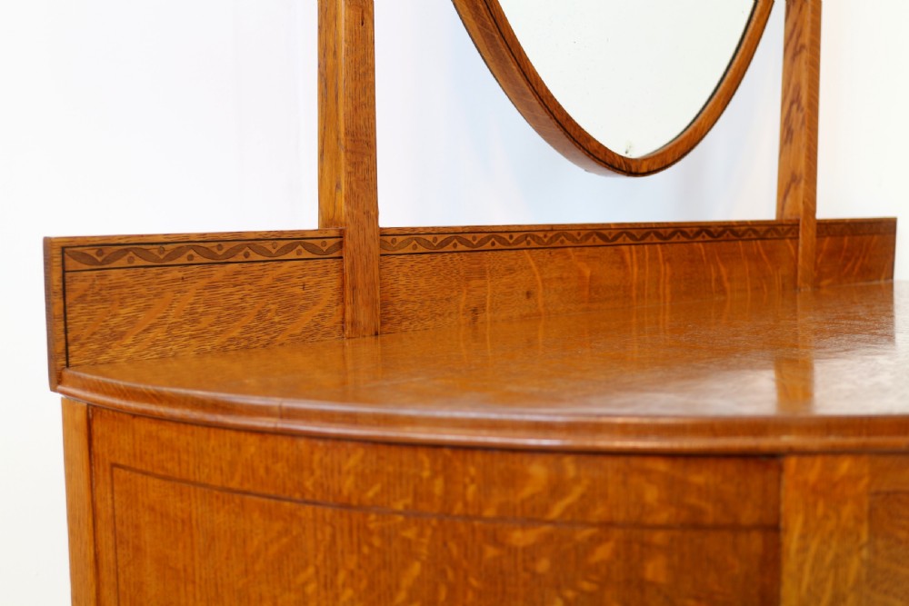 Pair of Arts & Crafts Oak Inlaid Dressing Chests by Shapland & Petter View XI
