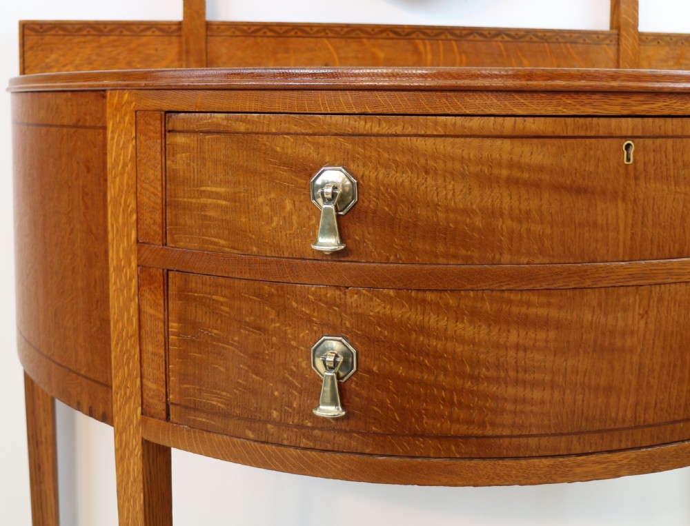 Pair of Arts & Crafts Oak Inlaid Dressing Chests by Shapland & Petter View XIV