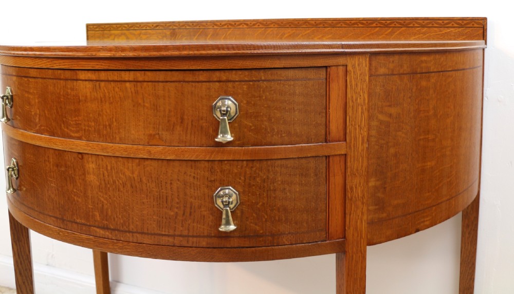 Pair of Arts & Crafts Oak Inlaid Dressing Chests by Shapland & Petter View XXI
