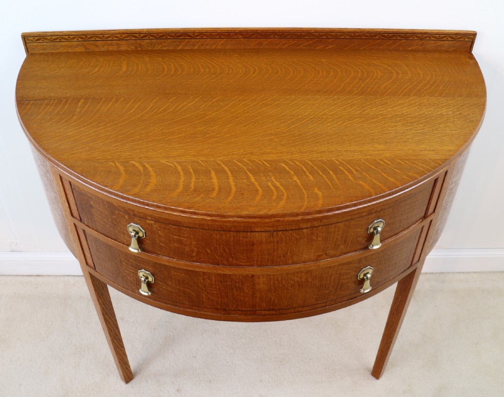 Pair of Arts & Crafts Oak Inlaid Dressing Chests by Shapland & Petter View XXVI