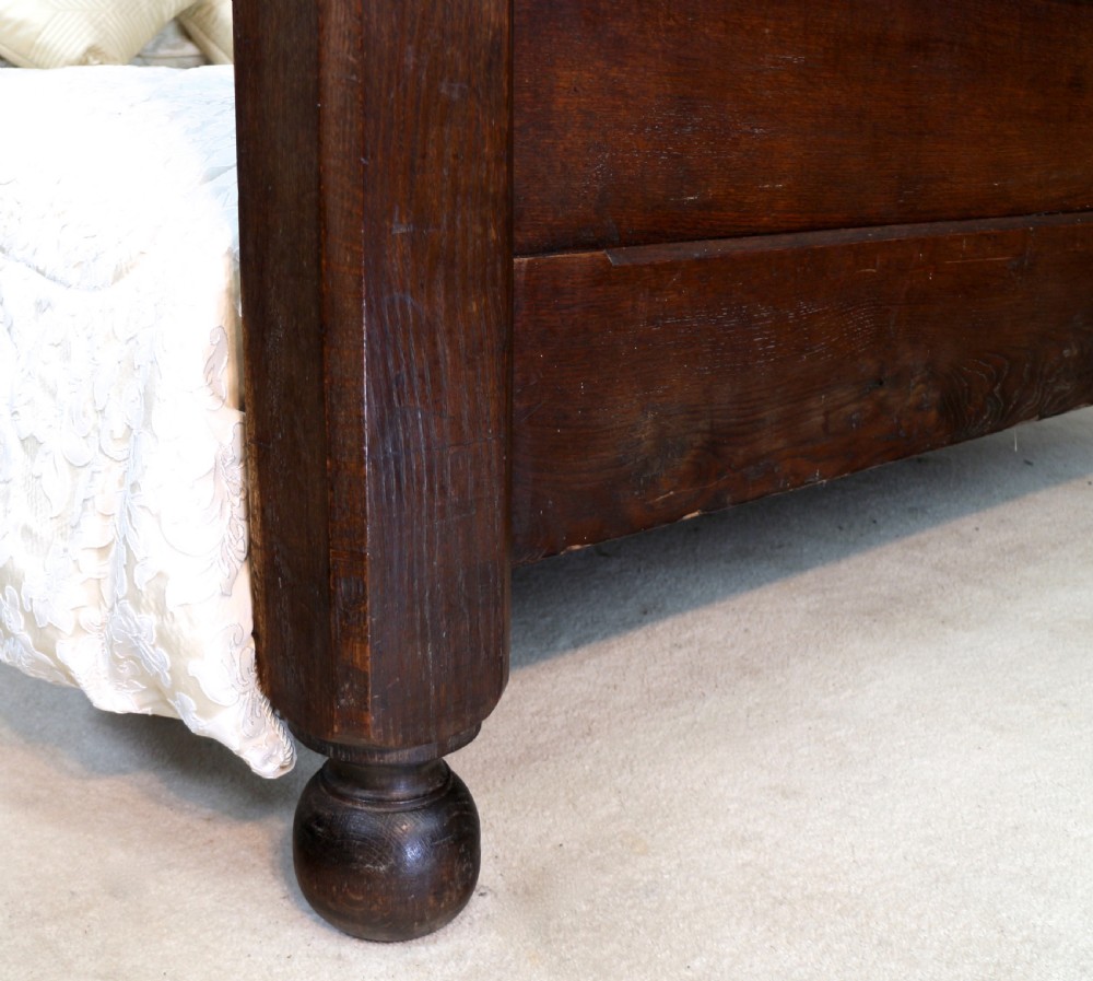 Victorian Arts & Crafts Oak Four Poster King Size Bed View V
