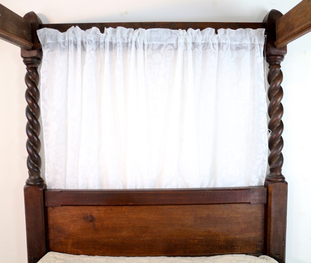 Victorian Arts & Crafts Oak Four Poster King Size Bed View XVII