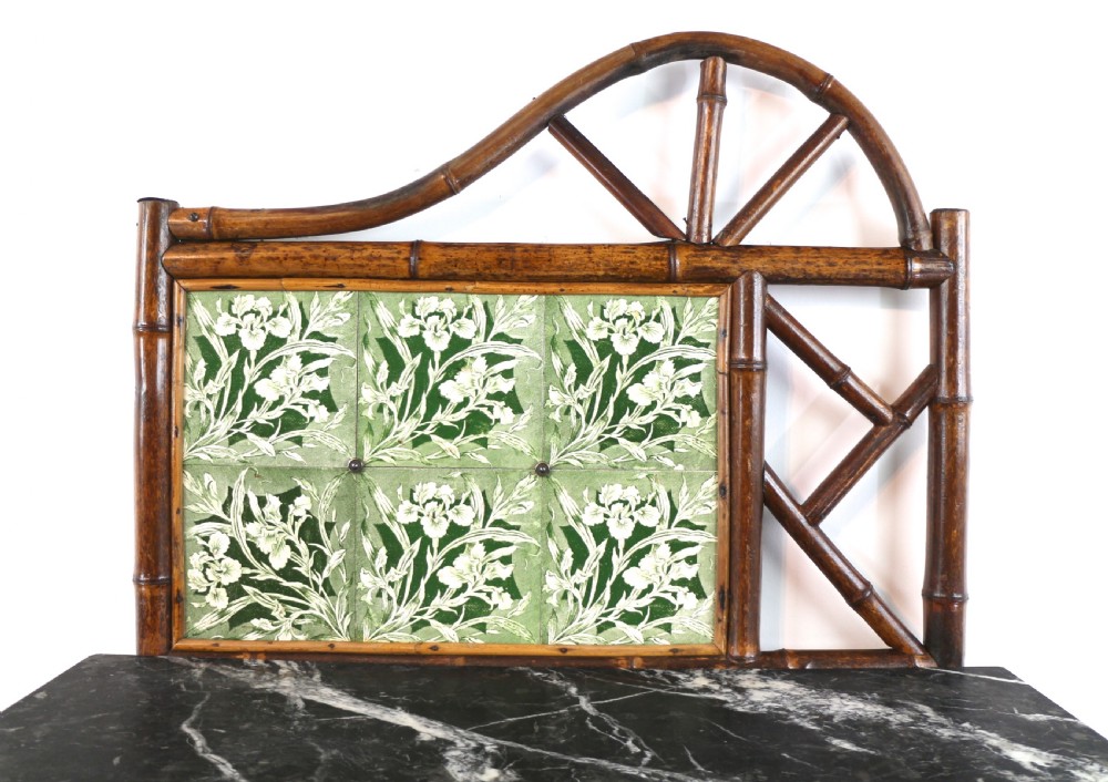 Victorian 'Japanese Style' Bamboo & Rattan Bedroom Suite with Wardrobe, Dressing Table & Washstand View XXVI