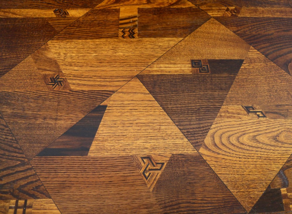 Victorian Japanese Parquetry & Tortoiseshell Bamboo Table View VI