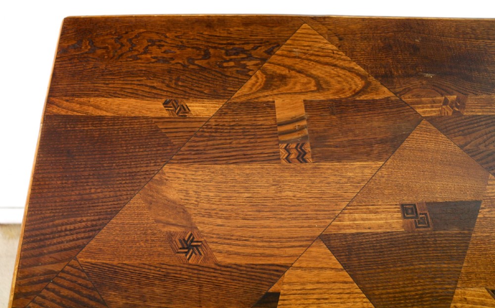 Victorian Japanese Parquetry & Tortoiseshell Bamboo Table View VII