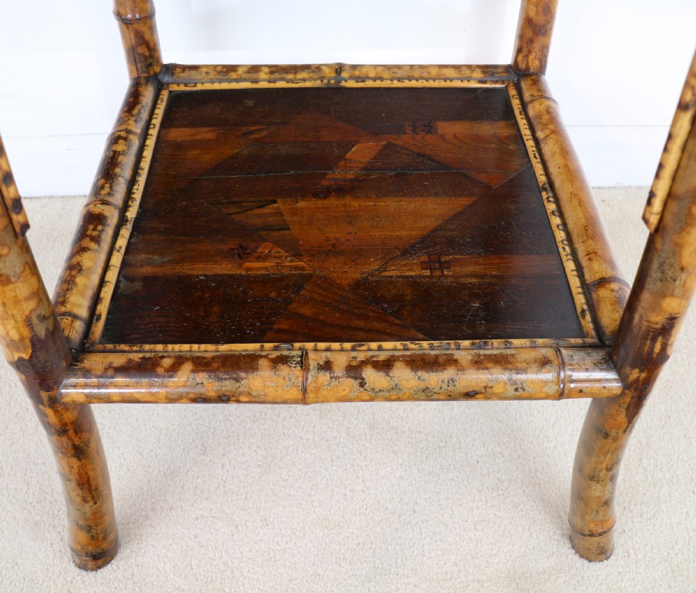 Victorian Japanese Parquetry & Tortoiseshell Bamboo Table View XVI