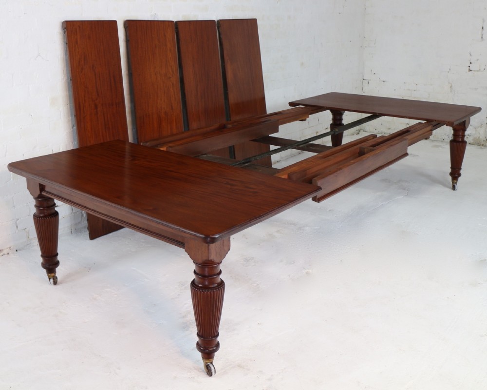Victorian Mahogany 16 Seat Extending Dining Table & 4 Leaves, 12ft View V