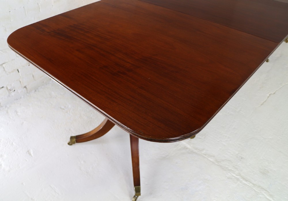 Regency & later Solid Mahogany Extending Two Pillar Dining Table View X