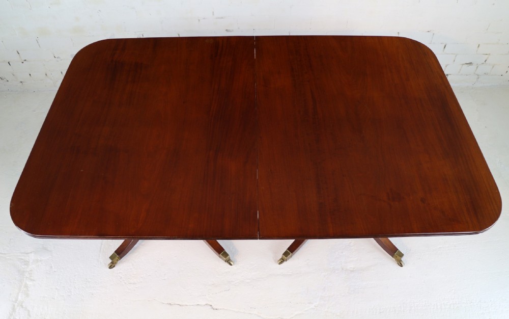 Regency & later Solid Mahogany Extending Two Pillar Dining Table View XVIII