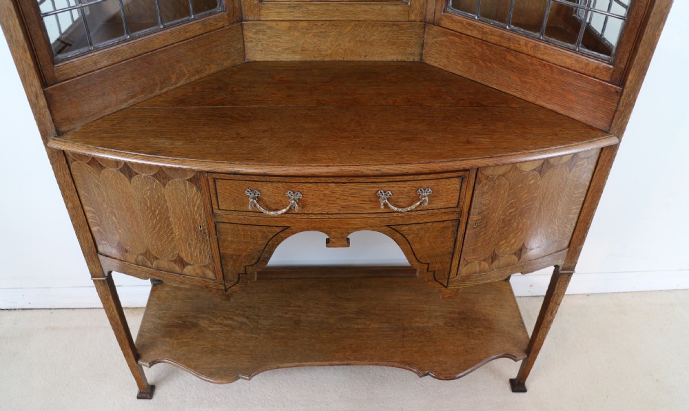 Bath Cabinet Makers Arts & Crafts Oak & Inlaid Sideboard Cabinet View VI