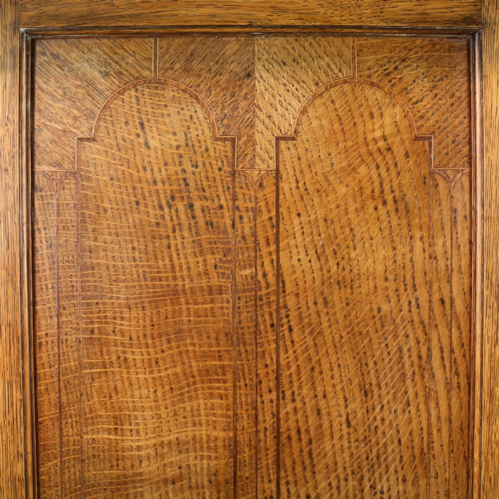 Bath Cabinet Makers Arts & Crafts Oak & Inlaid Sideboard Cabinet View IX