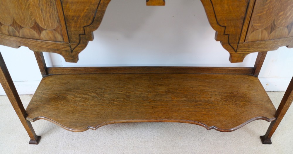 Bath Cabinet Makers Arts & Crafts Oak & Inlaid Sideboard Cabinet View XIII
