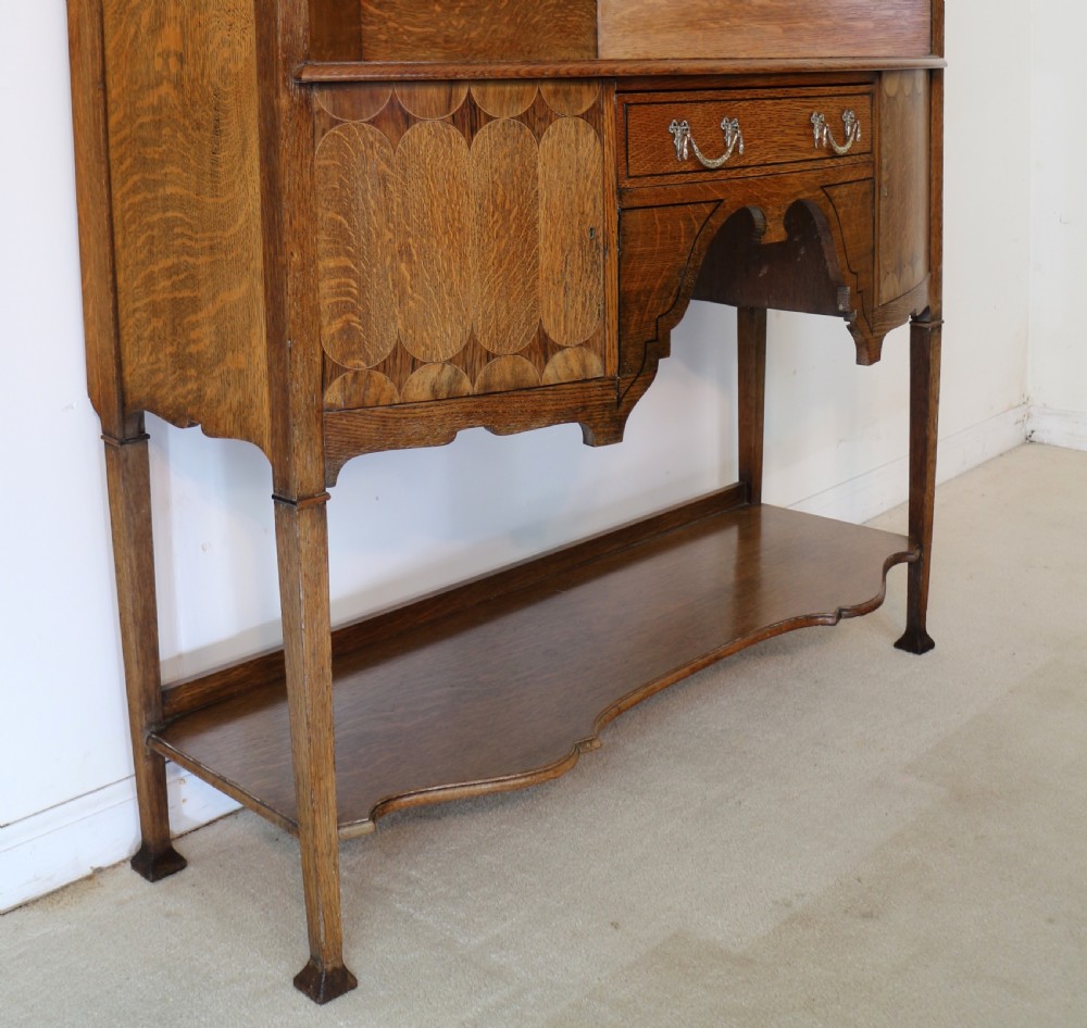 Bath Cabinet Makers Arts & Crafts Oak & Inlaid Sideboard Cabinet View XV