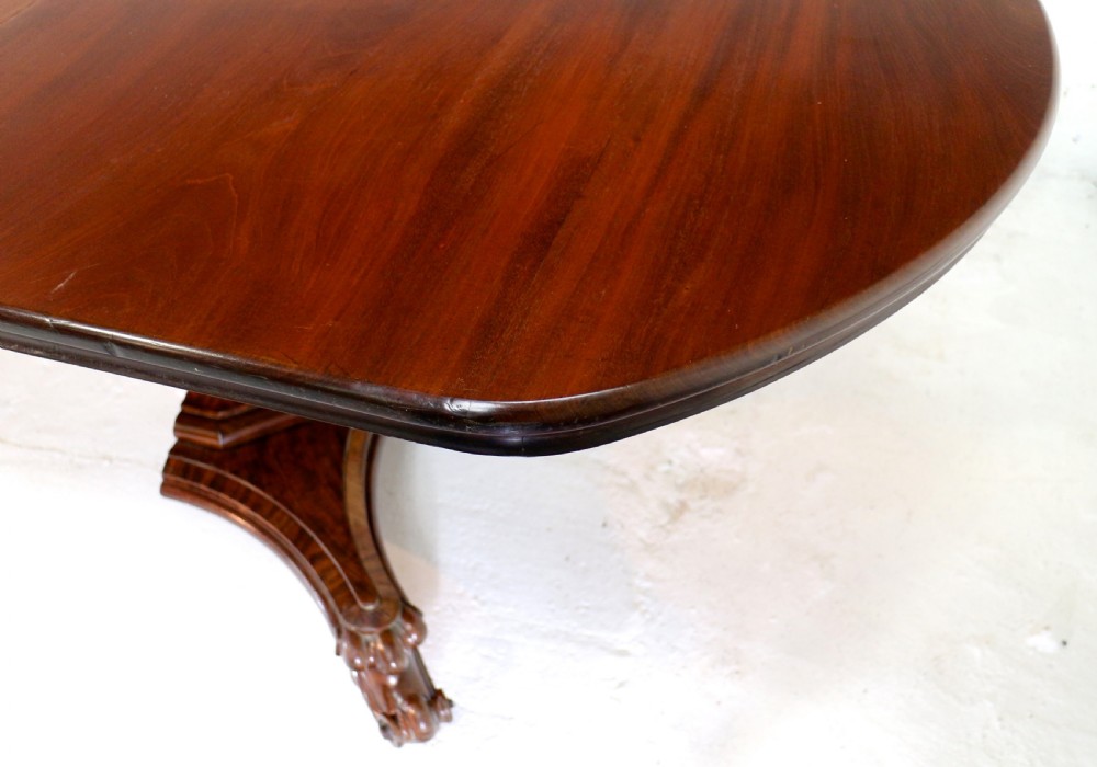 William IV Mahogany Extending Pedestal Dining Table & 4 Leaves, seats 14-16 View XIV