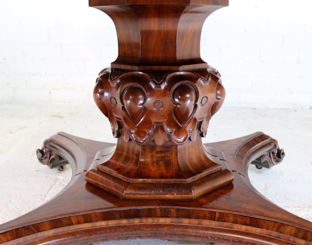 William IV Mahogany Extending Pedestal Dining Table & 4 Leaves, seats 14-16 View XXII