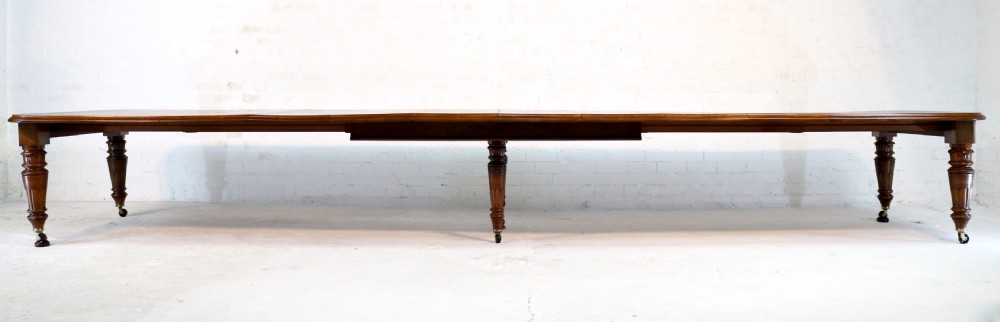Victorian Oak Extending Dining Table & 8 Leaves, 18ft, seats 20 View V