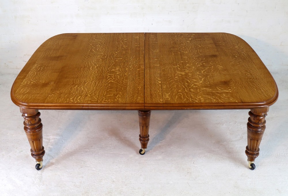 Victorian Oak Extending Dining Table & 8 Leaves, 18ft, seats 20 View XVIII