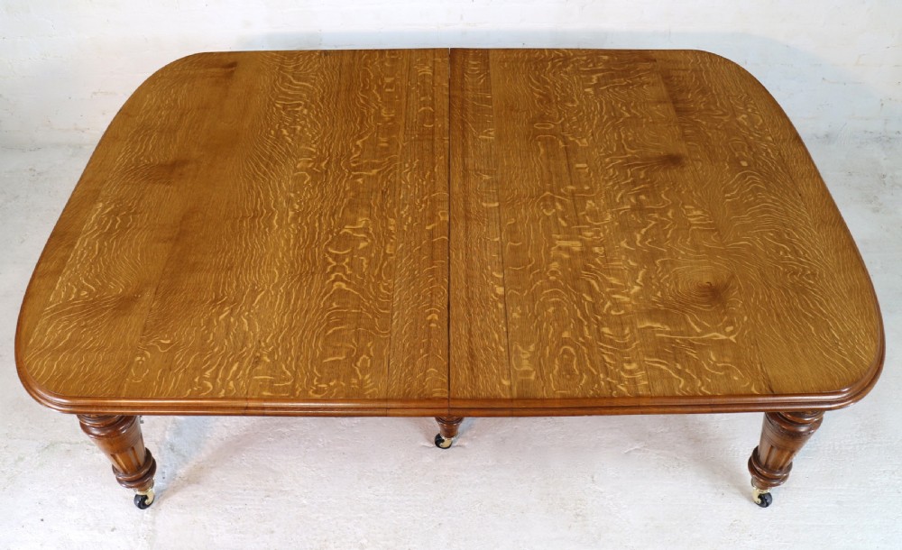 Victorian Oak Extending Dining Table & 8 Leaves, 18ft, seats 20 View XIX