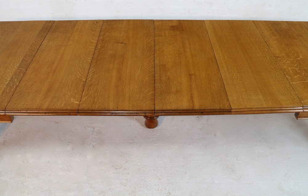 Victorian Oak Extending Dining Table & 4 Leaves, 12ft/seats 14 View XIII