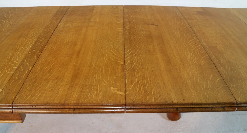 Victorian Oak Extending Dining Table & 4 Leaves, 12ft/seats 14 View XIV