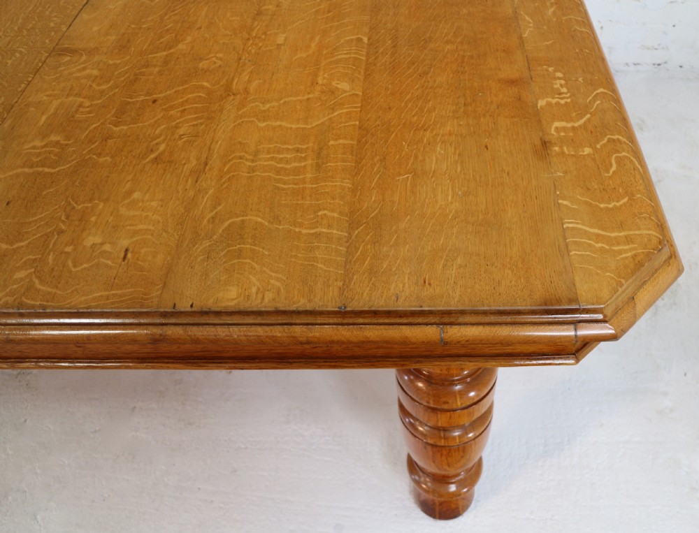 Victorian Oak Extending Dining Table & 4 Leaves, 12ft/seats 14 View XXVII