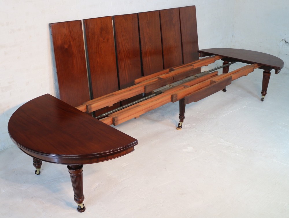 Edwards & Roberts Military Campaign Extending Mahogany Dining Table View VII