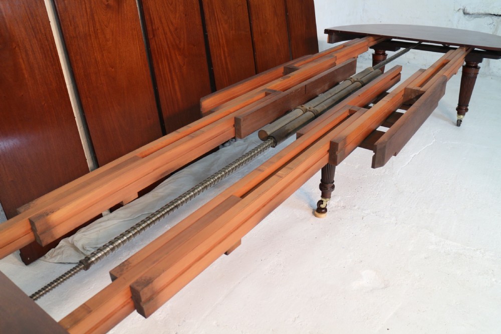 Edwards & Roberts Military Campaign Extending Mahogany Dining Table View VIII