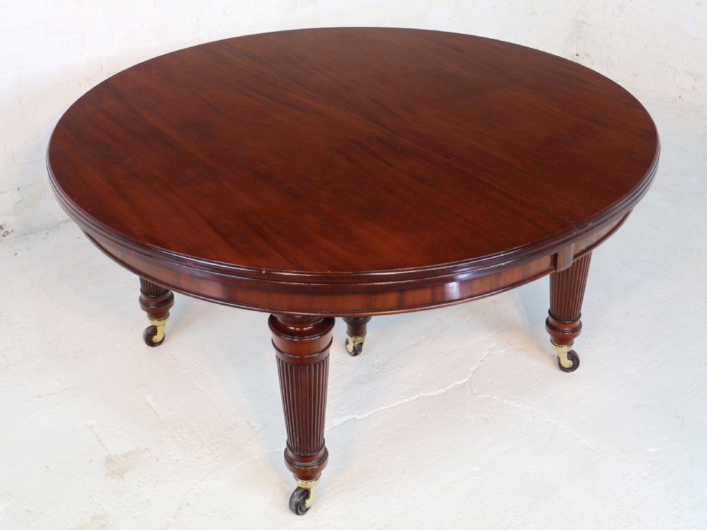Edwards & Roberts Military Campaign Extending Mahogany Dining Table View X