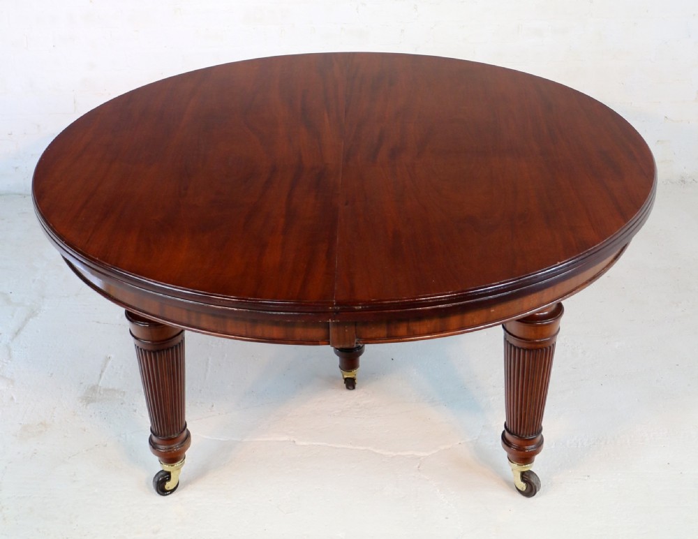 Edwards & Roberts Military Campaign Extending Mahogany Dining Table View XI