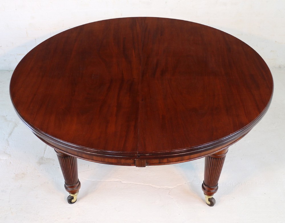Edwards & Roberts Military Campaign Extending Mahogany Dining Table View XII