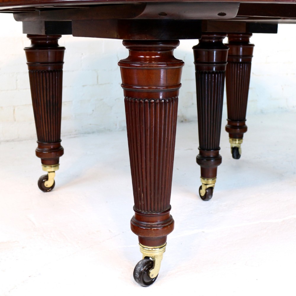 Edwards & Roberts Military Campaign Extending Mahogany Dining Table View XIV
