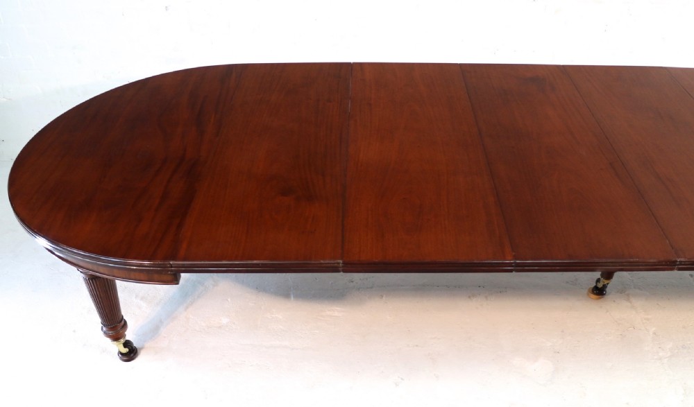 Edwards & Roberts Military Campaign Extending Mahogany Dining Table View XVII