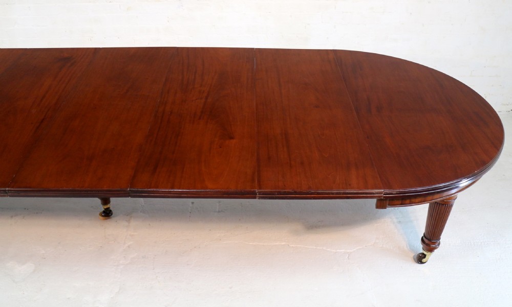 Edwards & Roberts Military Campaign Extending Mahogany Dining Table View XVIII