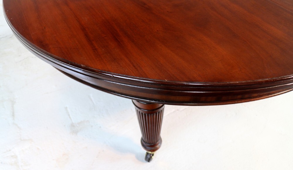 Edwards & Roberts Military Campaign Extending Mahogany Dining Table View XX