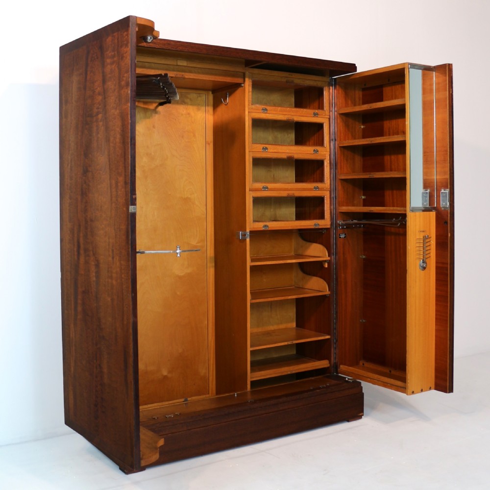 Art Deco Mahogany Gentleman’s Compactum Wardrobe by Compactom Ltd of London View XIII