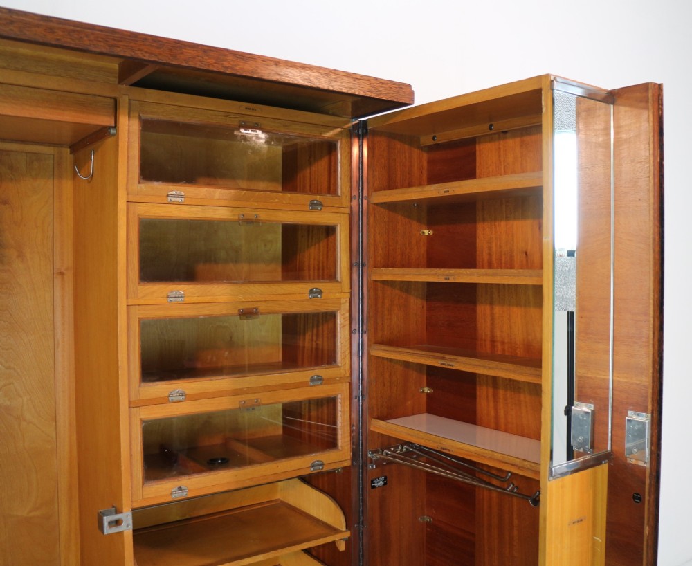 Art Deco Mahogany Gentleman’s Compactum Wardrobe by Compactom Ltd of London View XVIII