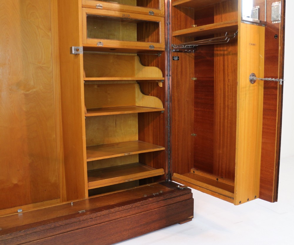 Art Deco Mahogany Gentleman’s Compactum Wardrobe by Compactom Ltd of London View XX