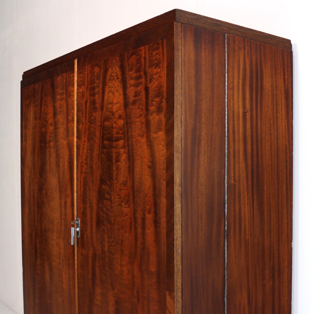 Art Deco Mahogany Gentleman’s Compactum Wardrobe by Compactom Ltd of London View XXV